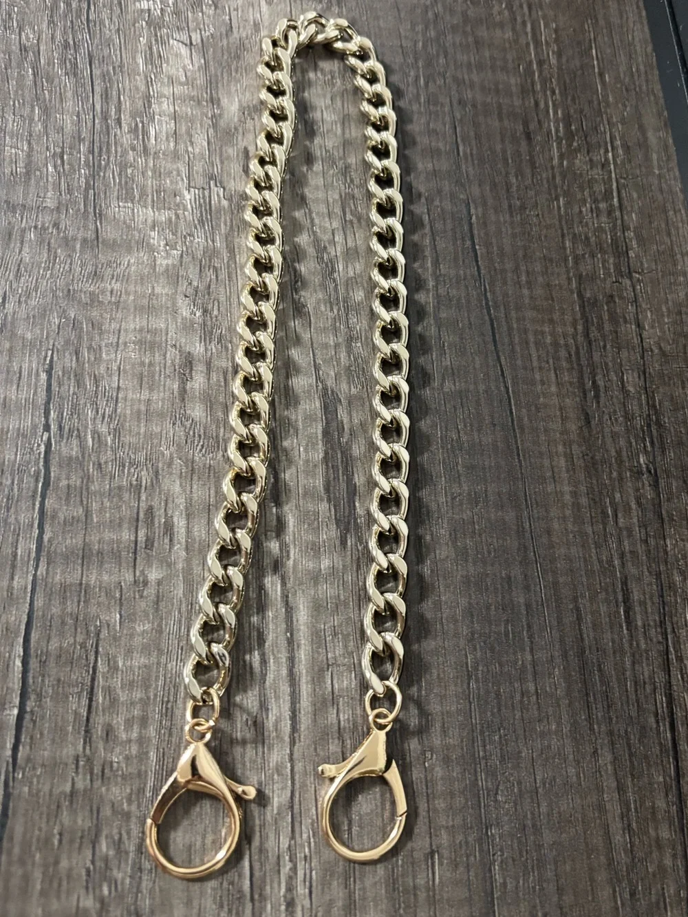 Thick Gold Toned Chain Bag Strap